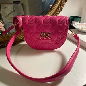 Pink Quilted Shoulder Bag